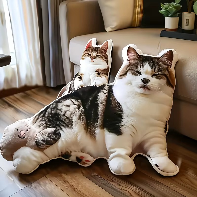 Pet Portrait Custom - Almohada moderna para mascotas, con diseño