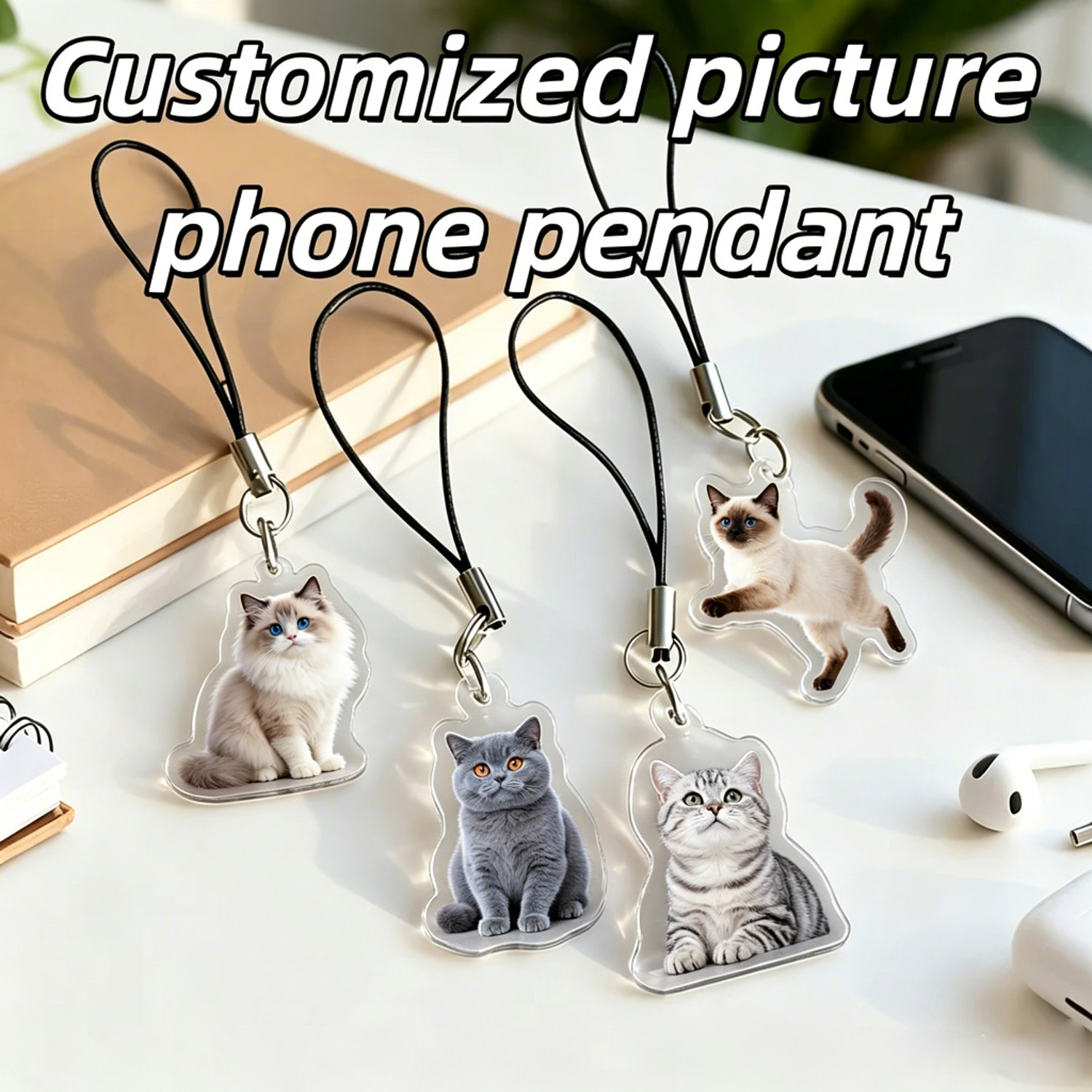 Colgante para teléfono con ret - Pet Portrait Custom reseña y precio